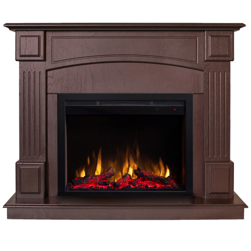 Электрокамин RealFlame Carolina 24/25,5 DN темный орех с очагом Saphir 25,5 фото 2 Электрокамин RealFlame Carolina 24/25,5 DN темный орех с очагом Saphir 25,5 фото 2
