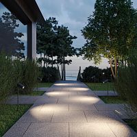 359713 STREET NT25 788 черный Светильник грунтовый с переключ. цв. температуры и мощности IP65 LED 3/6/9W 85-265V 2700К\3200К\4000К LANDSCAPE