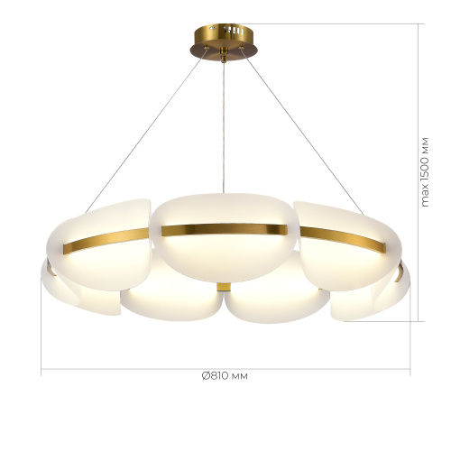 SL1304.203.56 Люстра подвесная ST-Luce Золотистый/Белый LED 1*56W 3000K ETOILE фото 2