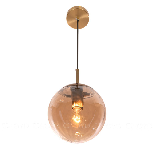 Подвесной светильник Cloyd BRINN-A P1 / Ø20 см - латунь - янтарный (арт.11423) Подвесной светильник Cloyd BRINN-A P1 / Ø20 см - латунь - янтарный (арт.11423)
