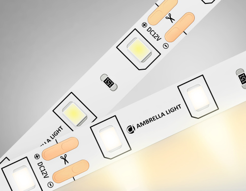 Светодиодная лента 12В 2835 60Led 4.8Вт/м 3000K IP20 5м