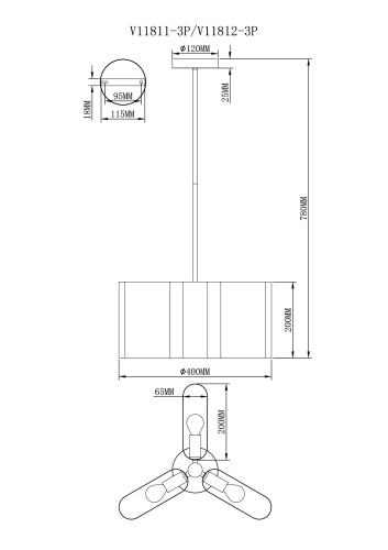 Светильник подвесной Moderli V11811-3P Metalicana фото 2 Светильник подвесной Moderli V11811-3P Metalicana фото 2