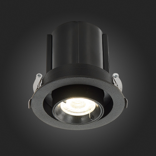 ST702.348.12 Св-к встр. Черный LED 1*12W 4000K 900Lm Ra80 24° IP20 D90xH92 180-240V Встраиваемые светильники фото 3