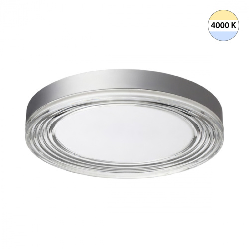 7728/76L MITRA LED SN 541 Светильник металл/акрил/серебро/прозрачный LED 76Вт 4000K D400 IP20 INFINITA