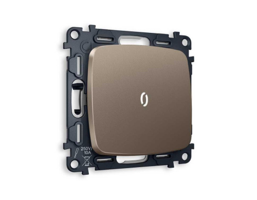 Комплект механизма 1-кл выключателя AMBRELLA VOLT с подсветкой 5600K OMEGA Темная бронза матовый QUANT (OP6320, VM101, G14W) MO632015 Комплект механизма 1-кл выключателя AMBRELLA VOLT с подсветкой 5600K OMEGA Темная бронза матовый QUANT (OP6320, VM101, G14W) MO632015