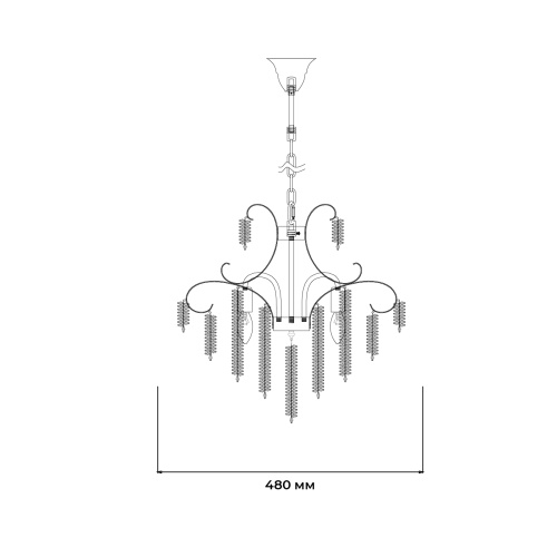 Подвесной светильник Escada 2108/5P E14*40W Gold фото 2