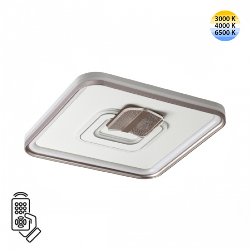 7786/85L PIKO LED SN 607 Светильник металл/белый/бронза LED 85Вт 3000-6500K 490х490 IP20 пульт ДУ GEMINI 7786/85L PIKO LED SN 607 Светильник металл/белый/бронза LED 85Вт 3000-6500K 490х490 IP20 пульт ДУ GEMINI
