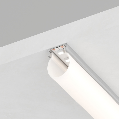 Профиль алюминиевый круглый узкий, серебро, CAB282