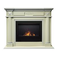 Каминокомплект WAGNER/ВАГНЕР Айс кашемир с серебряной патиной с очагом Электроочаг CASSETTE/КАССЕТА 630 С ДРОВАМИ