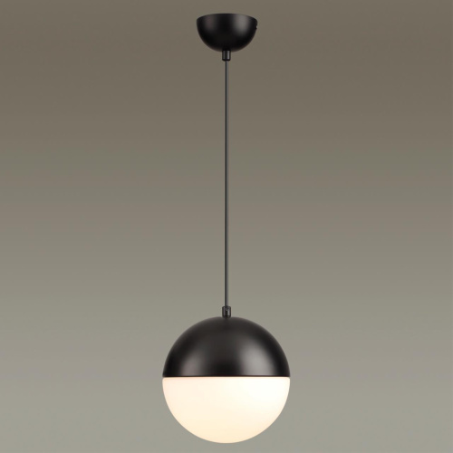 4958/1A PENDANT ODL22 393 черный/металл/белый/стекло Подвес E27 1*40W PINGA фото 4 4958/1A PENDANT ODL22 393 черный/металл/белый/стекло Подвес E27 1*40W PINGA фото 4