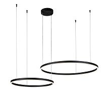 Подвесная светодиодная люстра Indigo Galass 14001/2P Black V000030L