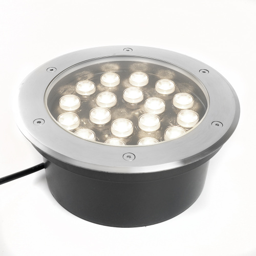 Светодиодный светильник тротуарный (грунтовый) Feron SP2804, 20W, AC/DC12V, низковольтный, 4000K, металлик, IP67 фото 2