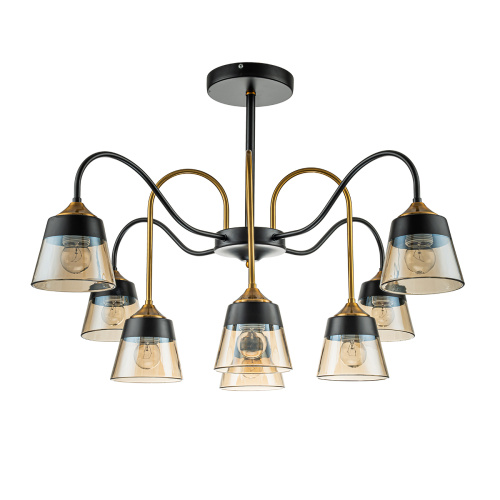 Светильник на штанге Escada 1147/8P E27*40W Black/Brass фото 3