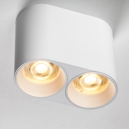 213466 Рамка (светильник) PVC д/LED-модулей 941хх и LED-ламп D50мм RULLO 2x ROUND БЕЛЫЙ фото 4