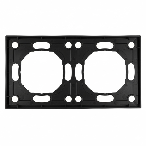 Рамка STEKKER, PFR00-5002-05 2-местная, серия Эмили, черный уголь, soft touch фото 5