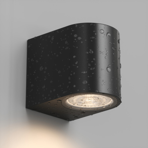 DK9790-BK Настенный уличный светильник NARVIK, IP44, GU10 LED, до 15 Вт, черный, алюминий фото 5