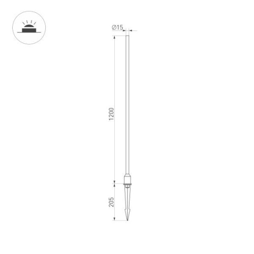 Ландшафтный светодиодный светильник Arlight KT-Champagne-L1200-3W Warm3000 034166 фото 5