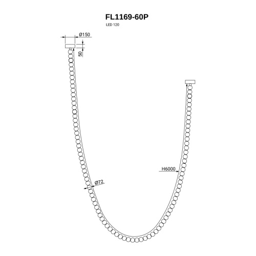 Люстра подвесная Adorno FL1169-60P фото 4 Люстра подвесная Adorno FL1169-60P фото 4