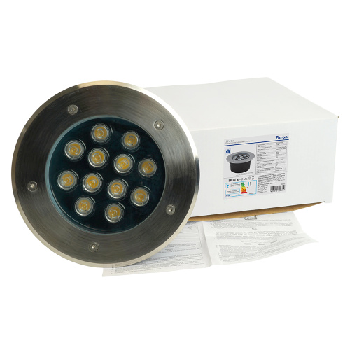 Светодиодный светильник тротуарный (грунтовый) Feron SP4114 12W 6400K 230V IP67 фото 12