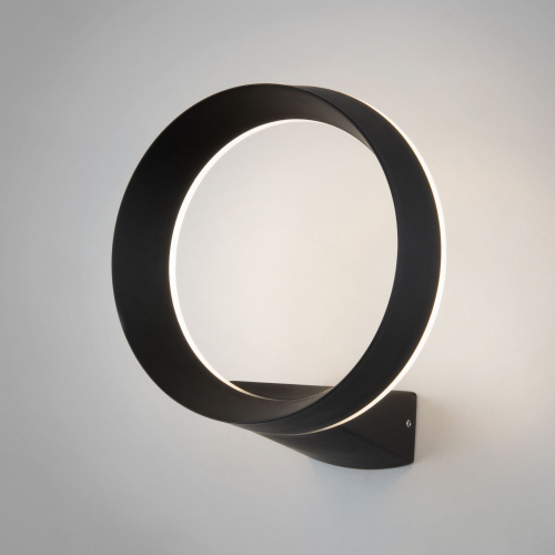 Уличный настенный светодиодный светильник Ring IP54 1710 TECHNO LED черный Уличный настенный светодиодный светильник Ring IP54 1710 TECHNO LED черный
