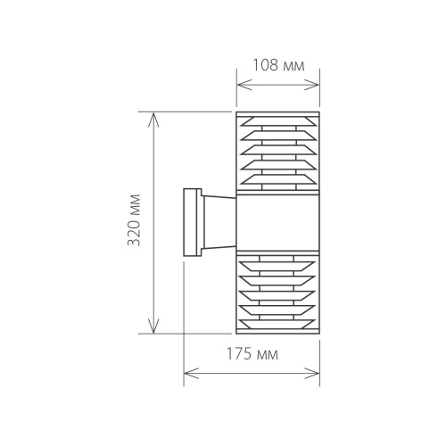Настенный уличный светильник 1407 Techno cерый IP54 1407 Techno cерый фото 6