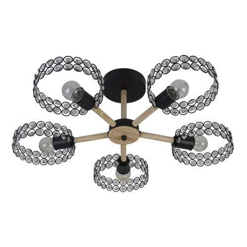 Светильник на штанге Escada 679/5P E27*60W Black/Wood фото 3