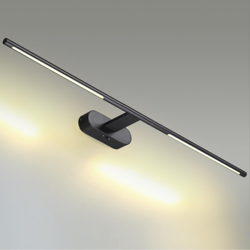 6634/9WL HIGHTECH ODL24 483 металл/черный/акрил Настенный светильник IP20 LED 8W 3000K/3800K/5100K (перекл ч/з тумблер) 220V ALEDO фото 3