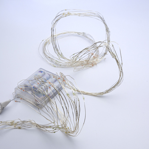 Светодиодная гирлянда Feron CL53  2м + 1м мультиколор,статичная, с питанием от батареек, прозрачный шнур фото 2