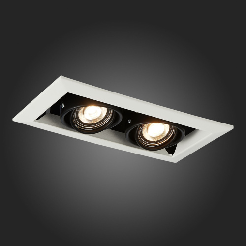 ST250.548.02 Св-к встр. Черный GU10 2*50W  L245xW126xH70 220V Без ламп Встраиваемые светильники фото 3