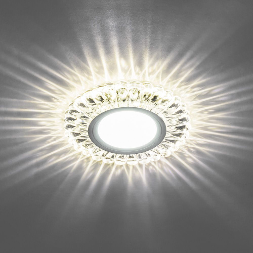 Светильник встраиваемый с белой LED подсветкой Feron CD902 потолочный MR16 G5.3 белый фото 2