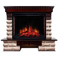 Электрокамин RealFlame Kansas 33/33W AO античный дуб с очагом Epsilon 33