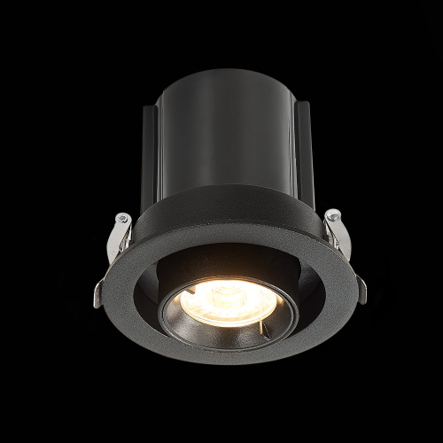 ST702.338.12 Св-к встр. Черный LED 1*12W 3000K 900Lm Ra80 24° IP20 D90xH92 180-240V Встраиваемые светильники фото 7