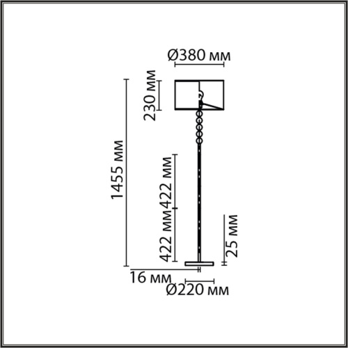 8078/1F NEOCLASSI LN26 467 черный, металл/текстиль Торшер E27 1*60W 220V TAPIA фото 3 8078/1F NEOCLASSI LN26 467 черный, металл/текстиль Торшер E27 1*60W 220V TAPIA фото 3