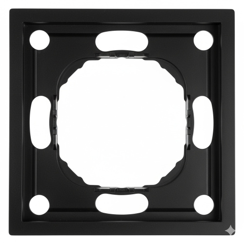 Рамка STEKKER, PFR00-5001-05 1-местная, серия Эмили, черный уголь, soft touch