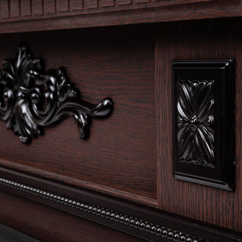 Каминокомплект LILIAN/НИКОЛЬ Орех с очагом Электроочаг MAJESTIC LUX RC/МАДЖЕСТИК С ПУЛЬТОМ фото 5