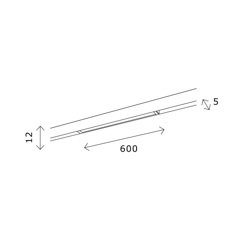 ST667.446.10 Магнитный трековый светильник Черный LED 1*10W 4000K 710Lm Ra>80 100 IP20 L600xW5xH12 2 SUPER5 фото 2