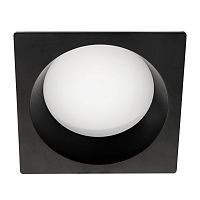 012927 Рамка (светильник) PVC д/LED-модулей 941хх и LED-ламп D50мм PIANO QUAD ЧЕРНЫЙ IP65