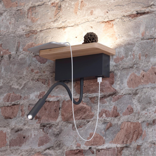 3868/8WL HIGHTECH ODL19 475 св.дерево/дерево Настен. светильник LED 8W 560Лм 3000К USB зарядка WOODY фото 3 3868/8WL HIGHTECH ODL19 475 св.дерево/дерево Настен. светильник LED 8W 560Лм 3000К USB зарядка WOODY фото 3