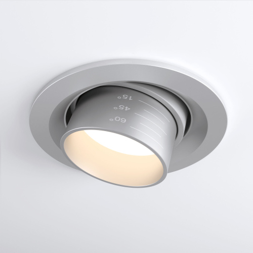 Встраиваемый светодиодный светильник с регулировкой угла освещения 9920 LED 15W 4200K серебро Встраиваемый светодиодный светильник с регулировкой угла освещения 9920 LED 15W 4200K серебро