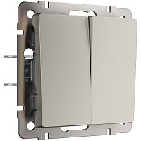 Перекрестный выключатель двухклавишный (дымчатый) W1223004