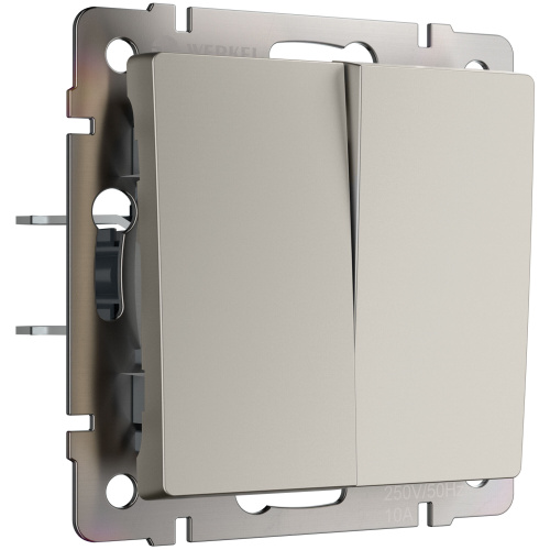 Перекрестный выключатель двухклавишный (дымчатый) W1223004 Перекрестный выключатель двухклавишный (дымчатый) W1223004