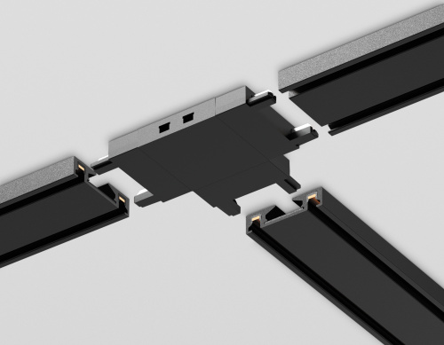 Коннектор Т-образный токопроводящий Magnetic Ultra slim 26 48В черный фото 3 Коннектор Т-образный токопроводящий Magnetic Ultra slim 26 48В черный фото 3