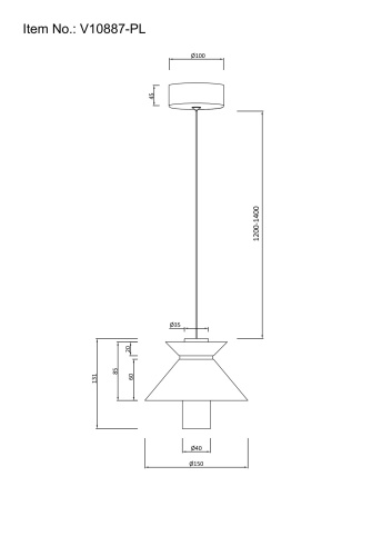 Светильник подвесной светодиодный Moderli V10887-PL Ori фото 6 Светильник подвесной светодиодный Moderli V10887-PL Ori фото 6