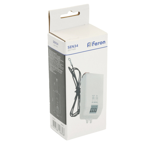 Датчик движения (касания) 230V 800W белый  с 1.5м кабелем SEN34, артикул 48962 фото 4