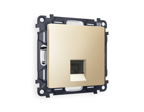 Комплект механизма телефонной розетки AMBRELLA VOLT ALFA Шампань RJ-11(4P4C) с шторкой QUANT (AP6120, VM190) MA612030 Комплект механизма телефонной розетки AMBRELLA VOLT ALFA Шампань RJ-11(4P4C) с шторкой QUANT (AP6120, VM190) MA612030