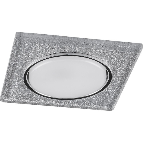 Светильник встраиваемый с белой LED подсветкой Feron CD4040 потолочный GX53 без лампы, серебро, хром Светильник встраиваемый с белой LED подсветкой Feron CD4040 потолочный GX53 без лампы, серебро, хром