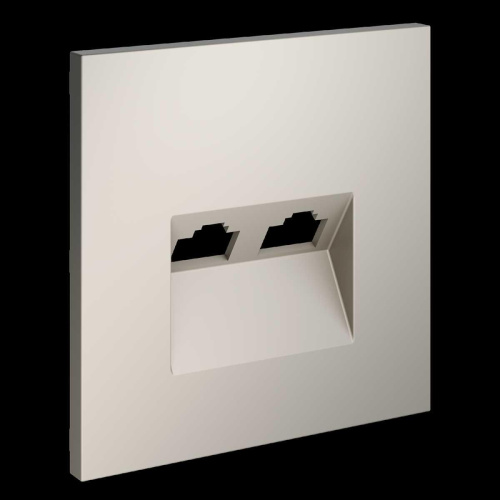 Накладка для розетки компьютерной двойной RJ45+RJ45 кат.6, S70 (кашемир) Voltum VLS001403 Накладка для розетки компьютерной двойной RJ45+RJ45 кат.6, S70 (кашемир) Voltum VLS001403