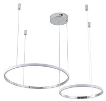 Люстра подвесная светодиодная хром LED 63Вт D40+60см Zortes RINGOLIGHT ZRS.33322.63F