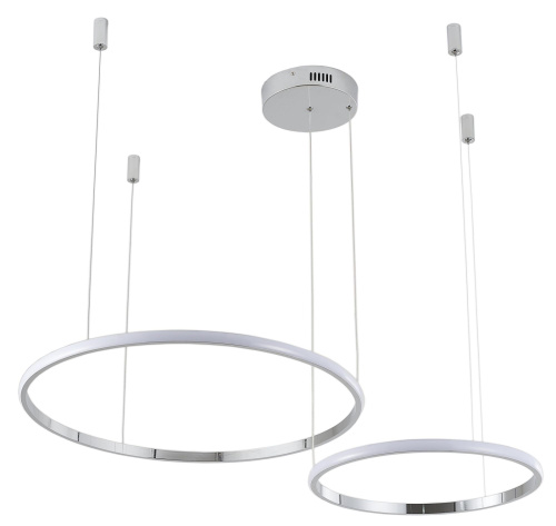 Люстра подвесная светодиодная хром LED 63Вт D40+60см Zortes RINGOLIGHT ZRS.33322.63F Люстра подвесная светодиодная хром LED 63Вт D40+60см Zortes RINGOLIGHT ZRS.33322.63F