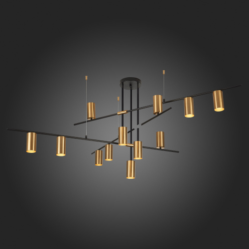 SL1206.402.12 Светильник потолочный ST-Luce Черный/Латунь GU10 12*7W SORMANO фото 3 SL1206.402.12 Светильник потолочный ST-Luce Черный/Латунь GU10 12*7W SORMANO фото 3